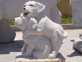动物雕塑宠物狗