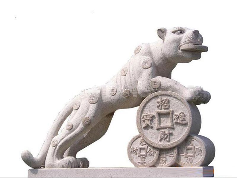 动物雕塑金钱豹