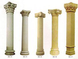 花纹罗马石头柱子