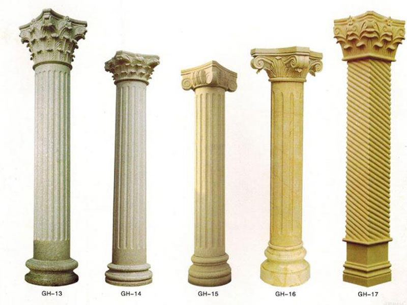 花纹罗马石头柱子